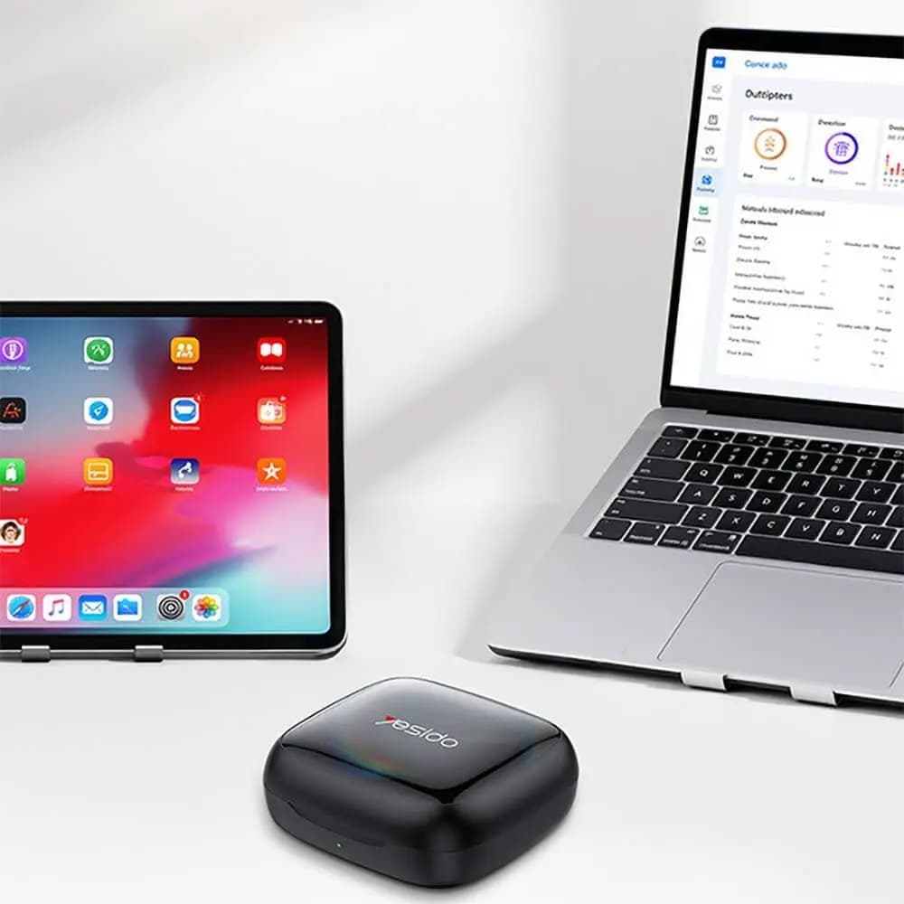 Écouteurs Bluetooth 5.4 open-ear (conception ouverte) - Yesido YSP24 Noir - Vue 5