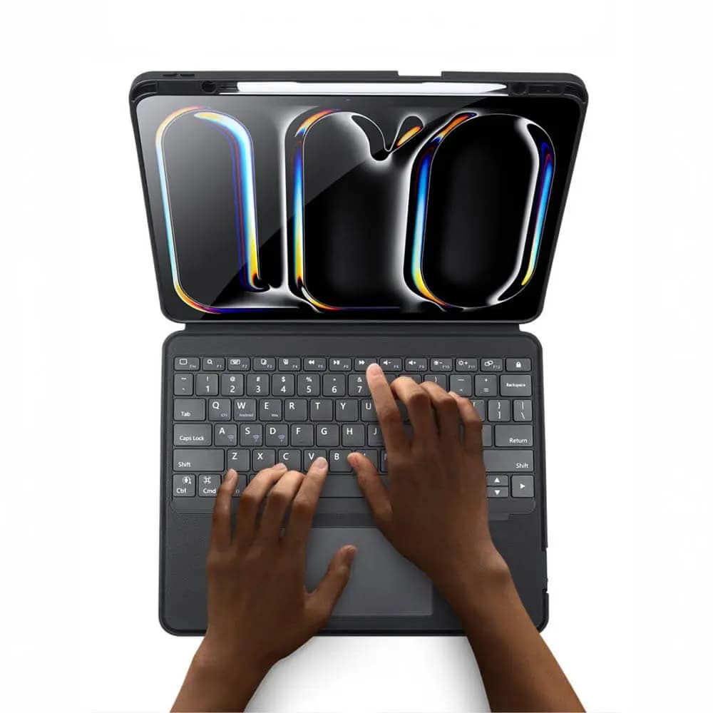 Housse clavier rétroéclairé iPad Pro 13" M4 avec trackpad - Dux Ducis DK Noir - Vue 72