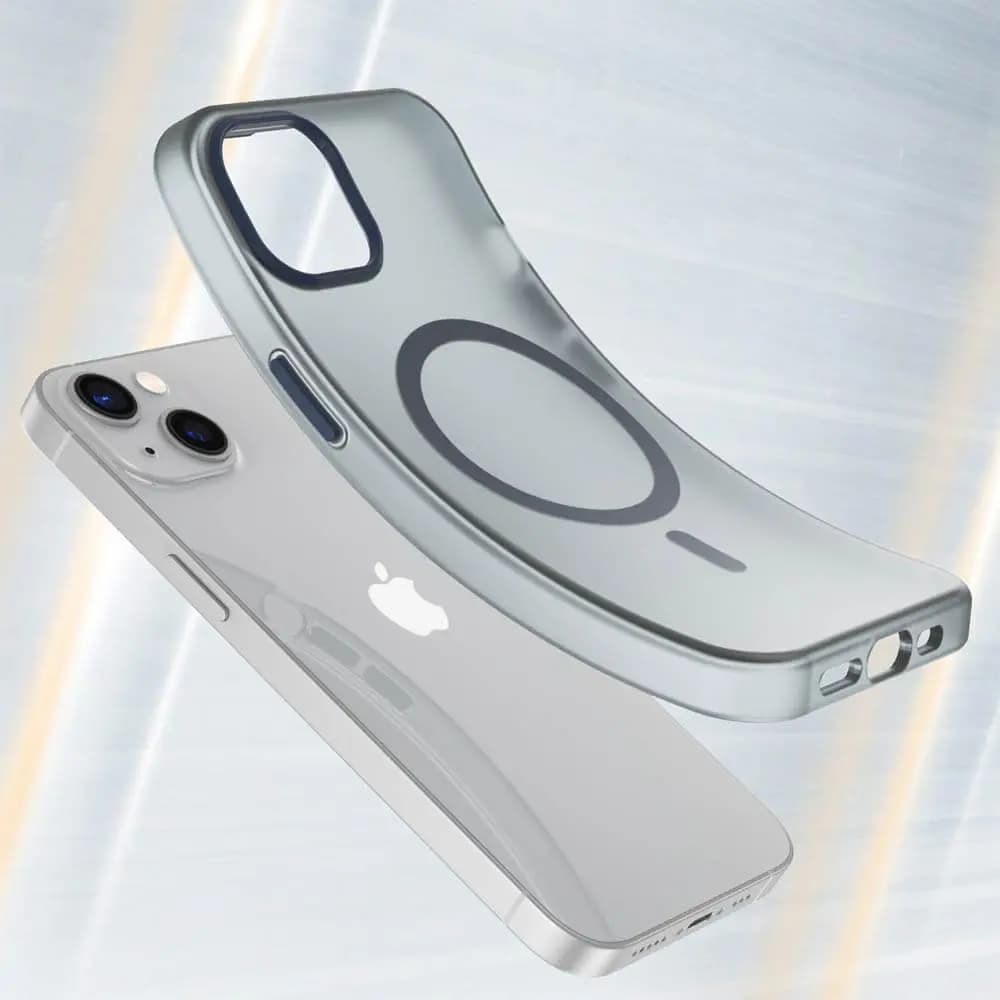 Coque MagSafe bi-matière – iPhone 13 – PROTECT MF-006 Bleu Marine - Vue 2