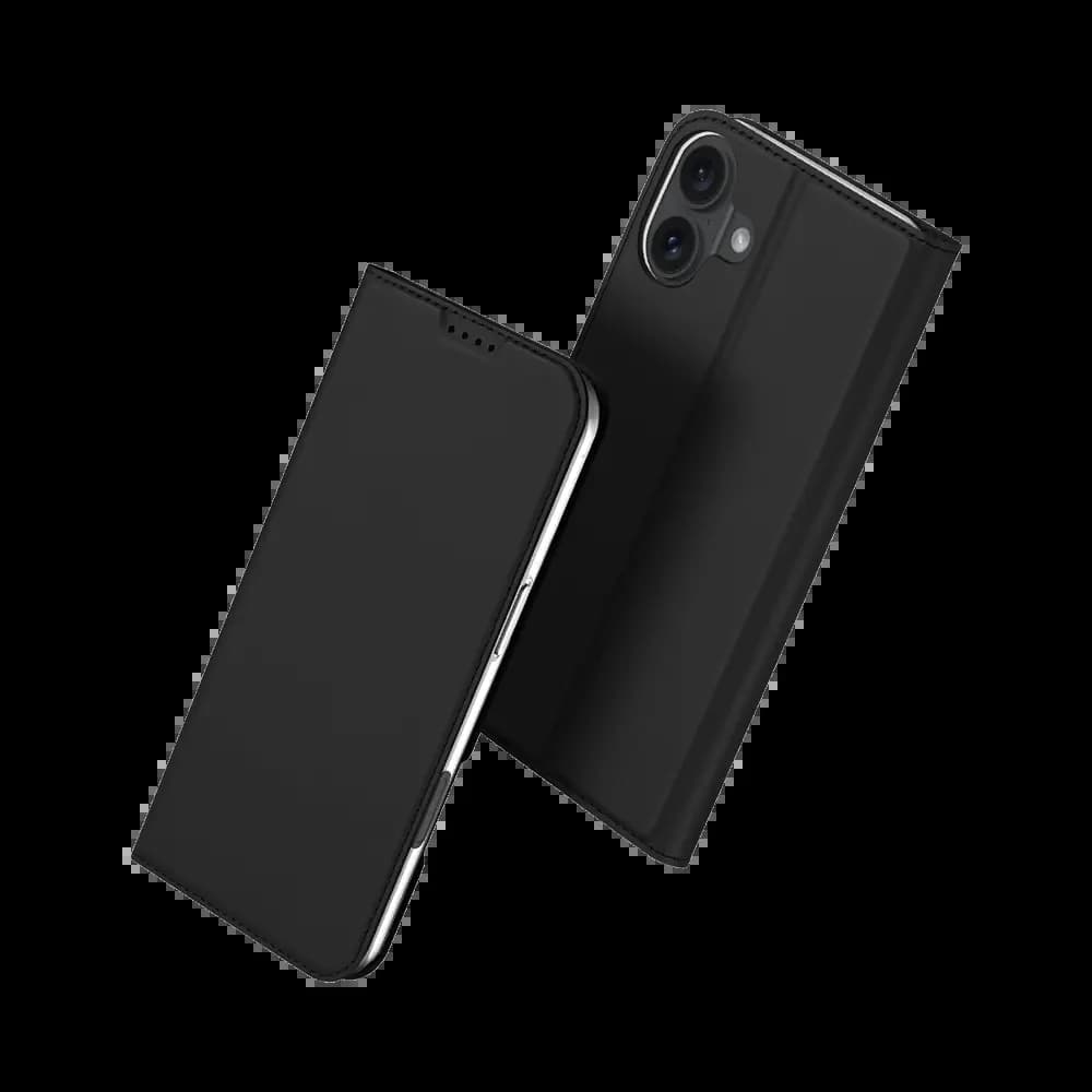 Housse folio iPhone 16 Plus porte-carte – Dux Ducis Skin Pro Noir