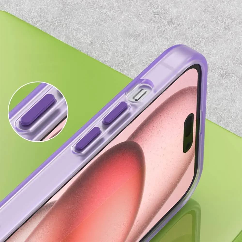 Coque MagSafe bi-matière – iPhone 15– PROTECT MF-006 Violet Foncé - Vue 3