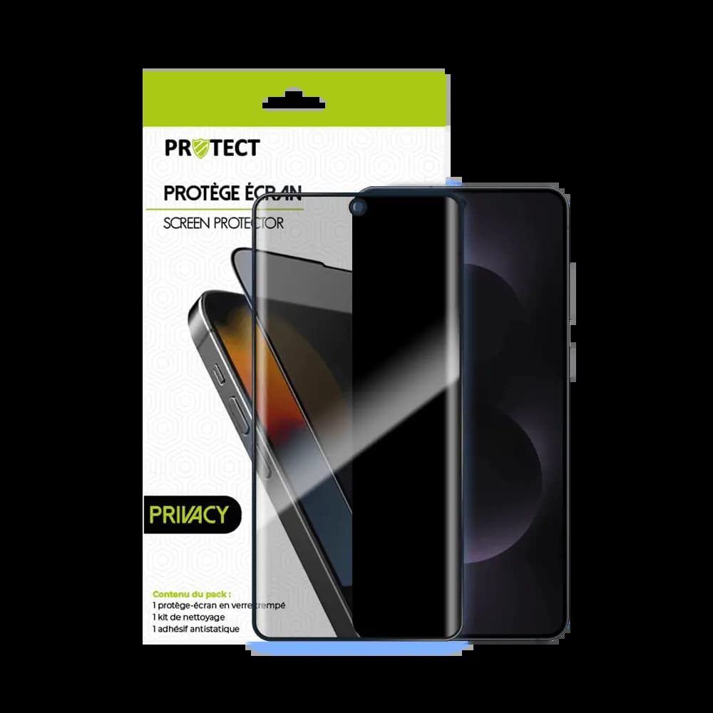 Verre trempé anti-espions 9H – Samsung Galaxy S25 Edge – PROTECT Transparent - Vue 2