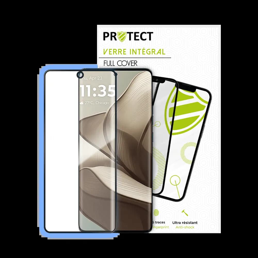 Verre trempé intégral 5D 9H – protection écran Motorola Edge 50 – PROTECT Noir - Vue 2