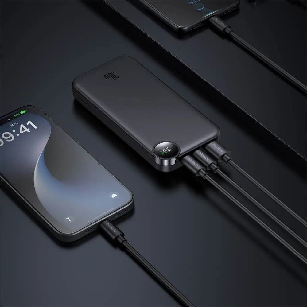 Batterie externe 10000mAh 30W avec écran digital – Mcdodo MC-3850 Noir - Vue 19