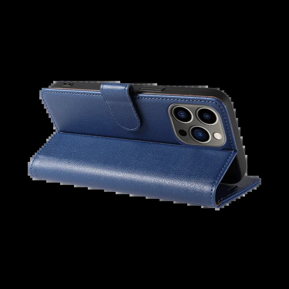 Housse folio anti-RFID iPhone 12 / 12 Pro – PROTECT IP011 Bleu Marine - Vue 2