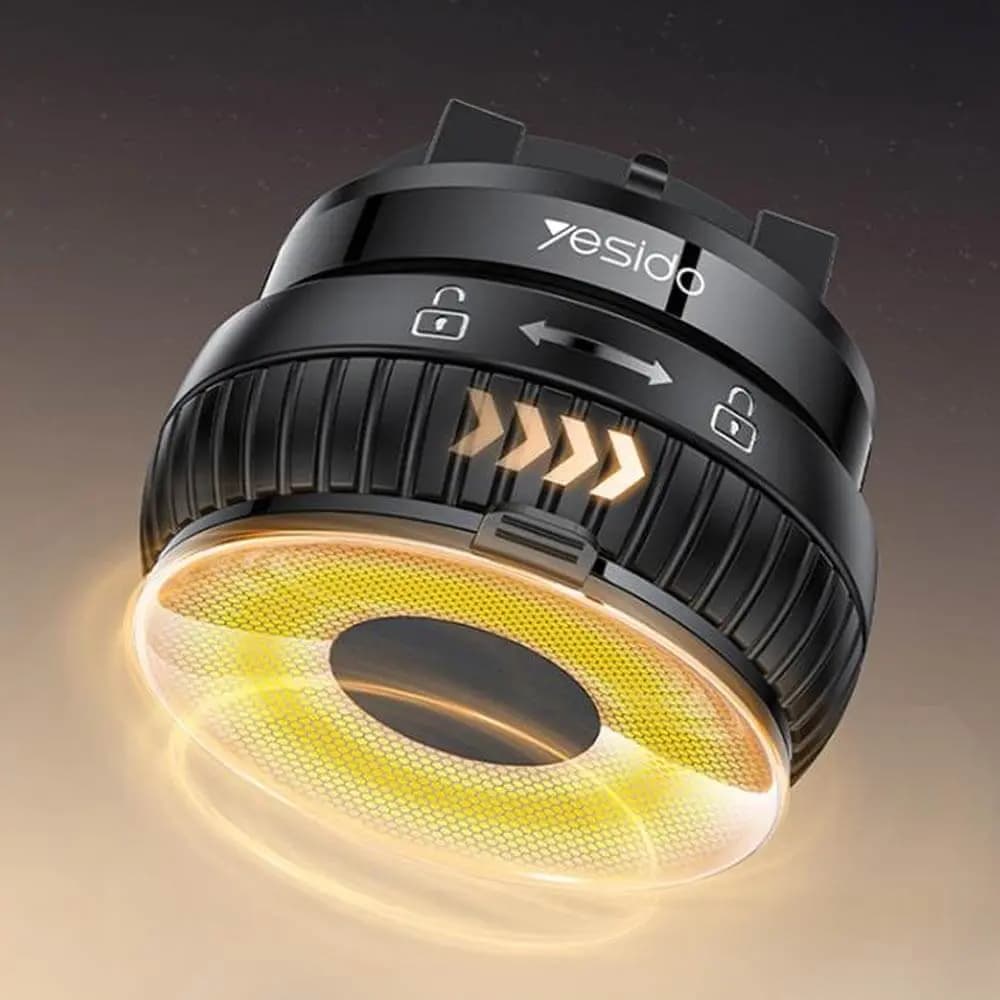 Support Smartphone Yesido Rotation 360° (avec Fixation Ventouse) Noir - Vue 40