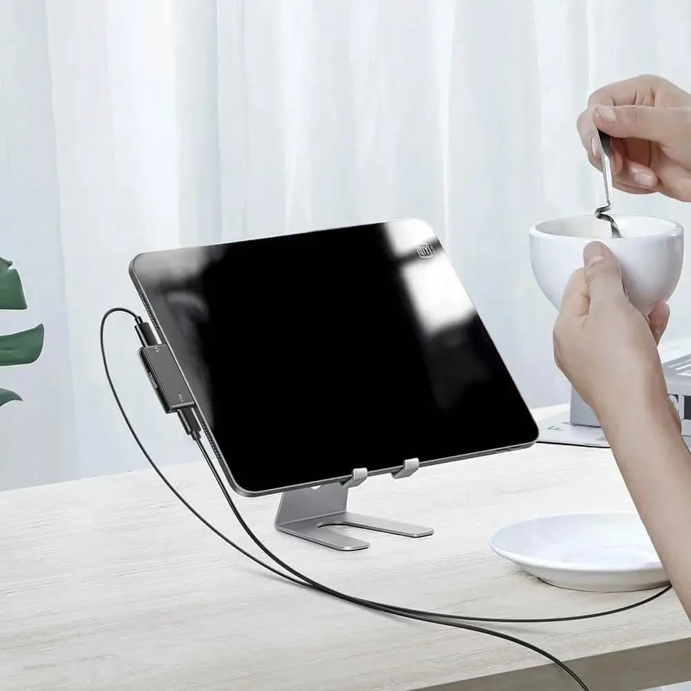 Adaptateur double USB-C audio & charge rapide 60W - Mcdodo CA-7670 Noir - Vue 3