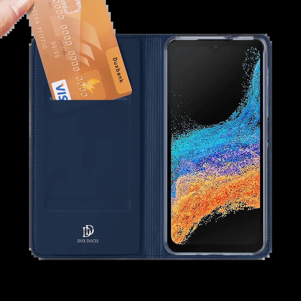 Housse folio Samsung Galaxy Xcover 7 Pro porte-carte – Dux Ducis Skin Pro Noir - Vue 2