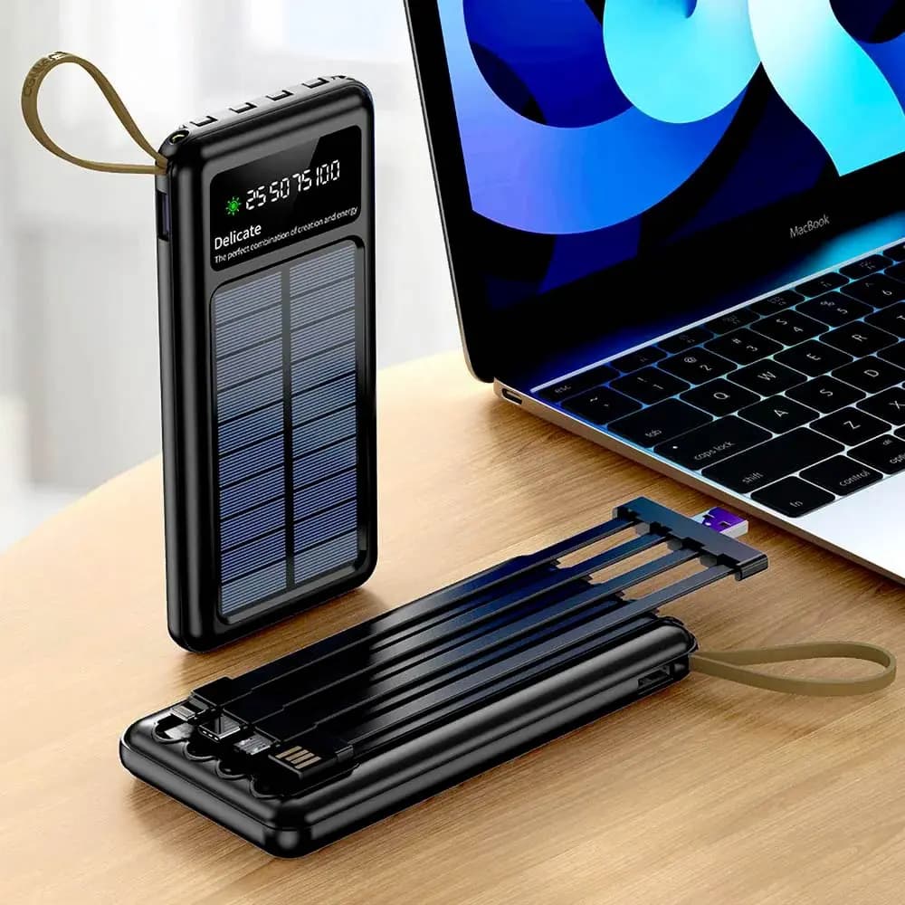 Batterie externe solaire 20000mAh avec écran digital et lampe torche – CONNECT MC-BESN02 Noir - Vue 11
