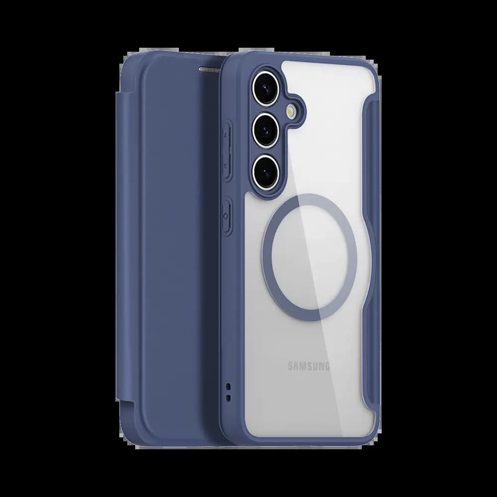 Housse folio MagSafe Samsung Galaxy S24+ 5G – Dux Ducis Skin X Pro Bleu - Vue 2