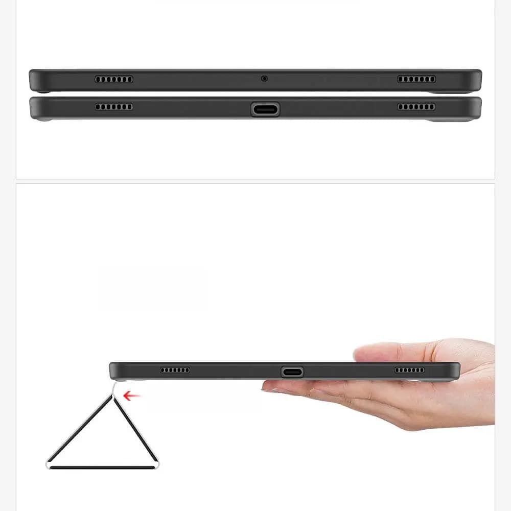 Housse folio Samsung Galaxy Tab S8+ avec dos transparent & porte-stylet - Dux Ducis Toby Noir - Vue 5