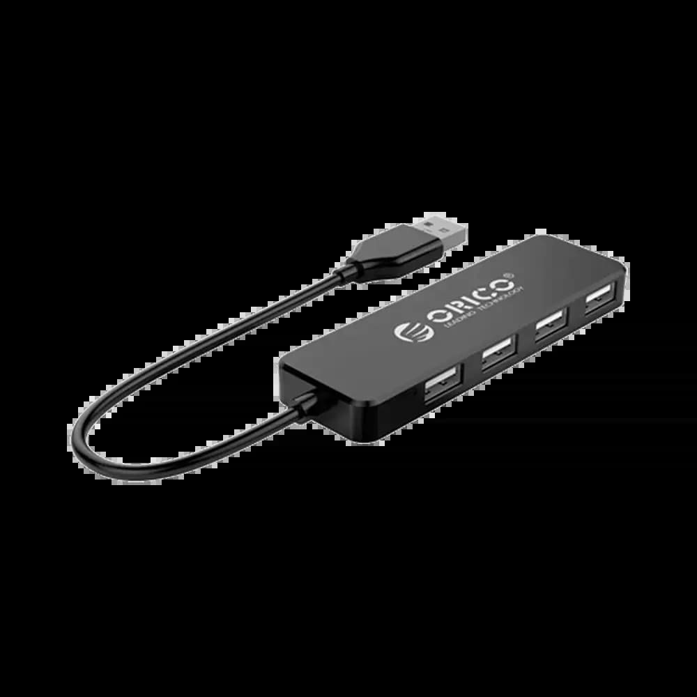 Hub USB 2.0 4 ports format compact - Orico FL01-BK