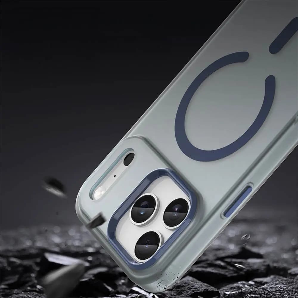 Coque MagSafe bi-matière – iPhone 17 Pro Max – PROTECT MF-006 Bleu Marine  - Vue 4