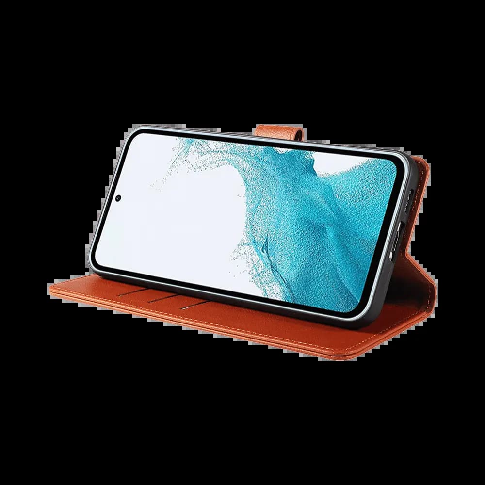Housse folio anti-RFID Samsung Galaxy A35 5G – PROTECT IP011 Marron - Vue 5