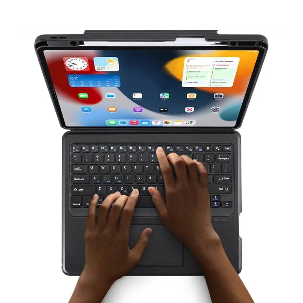 Housse clavier rétroéclairé iPad Pro 12.9" (2018-2022) & iPad Air 13" M2 avec trackpad - Dux Ducis DK Noir - Vue 72