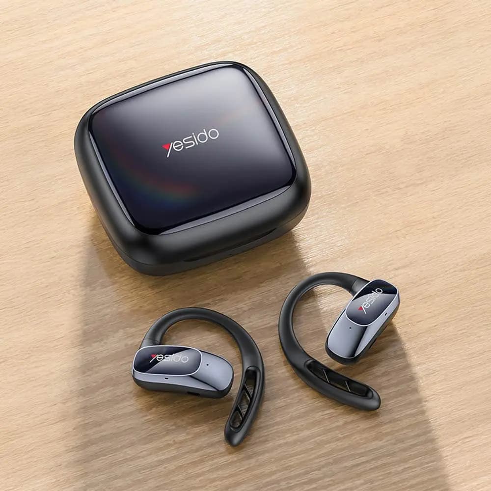 Écouteurs Bluetooth 5.4 open-ear (conception ouverte) - Yesido YSP24 Noir - Vue 6
