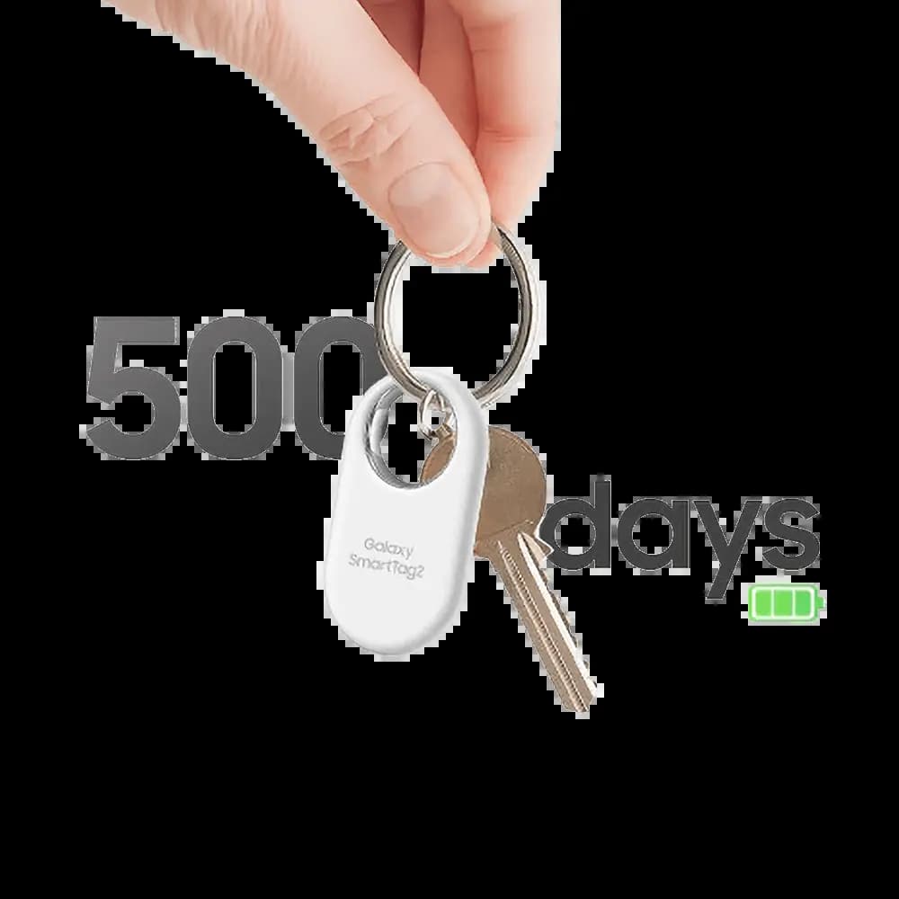 Samsung Galaxy SmartTag2 traceur Bluetooth - Blanc - Vue 2