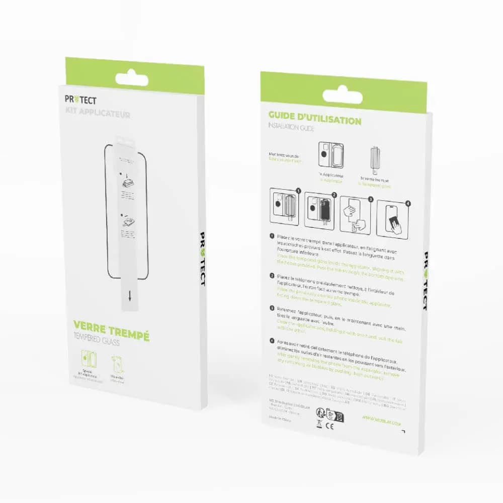 Verre trempé (x2) iPhone 15 Pro - applicateur installation facile - PROTECT - Vue 3