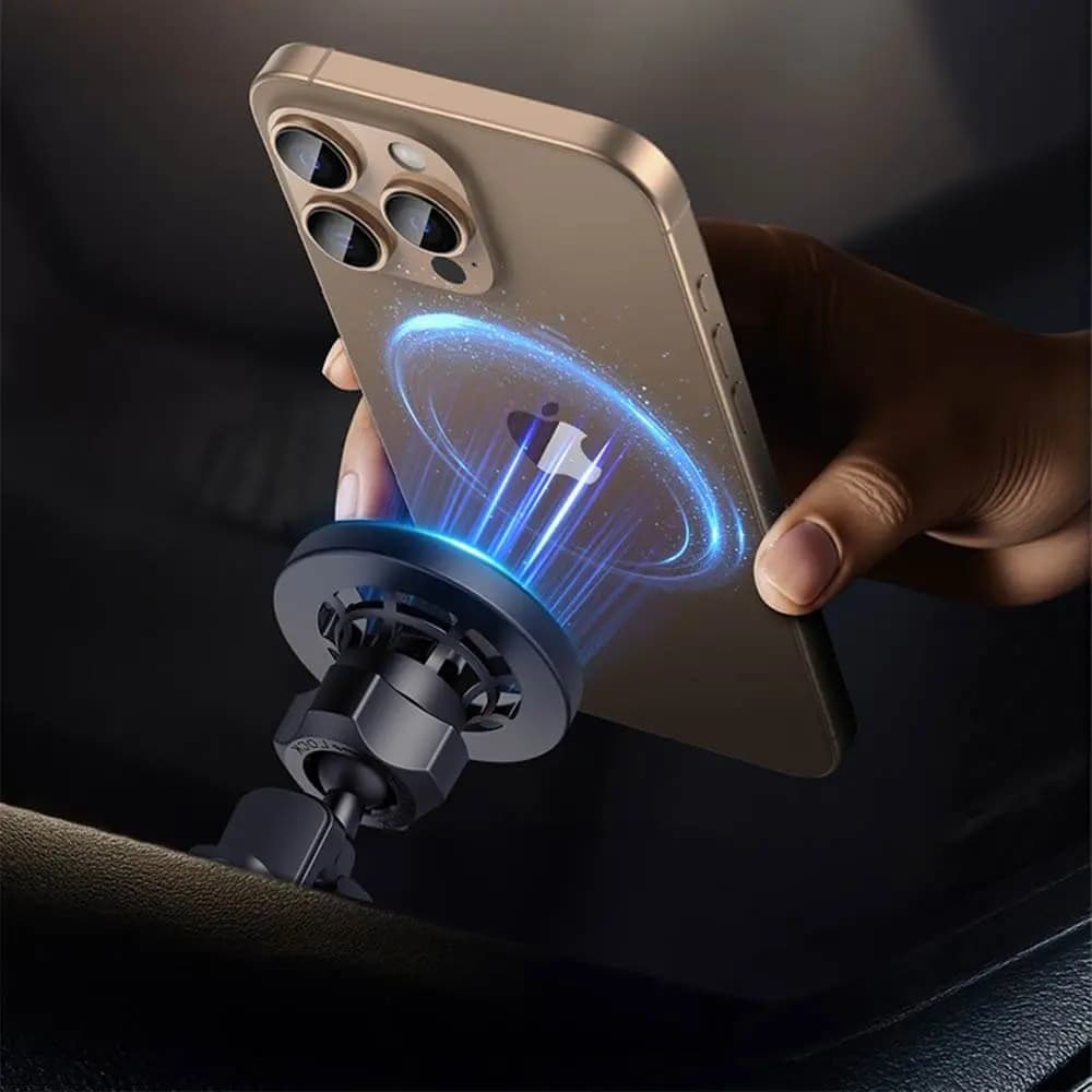 Support Smartphone Magnétique pour Voiture Yesido pour Grille d'Aération Mercedes Noir - Vue 4