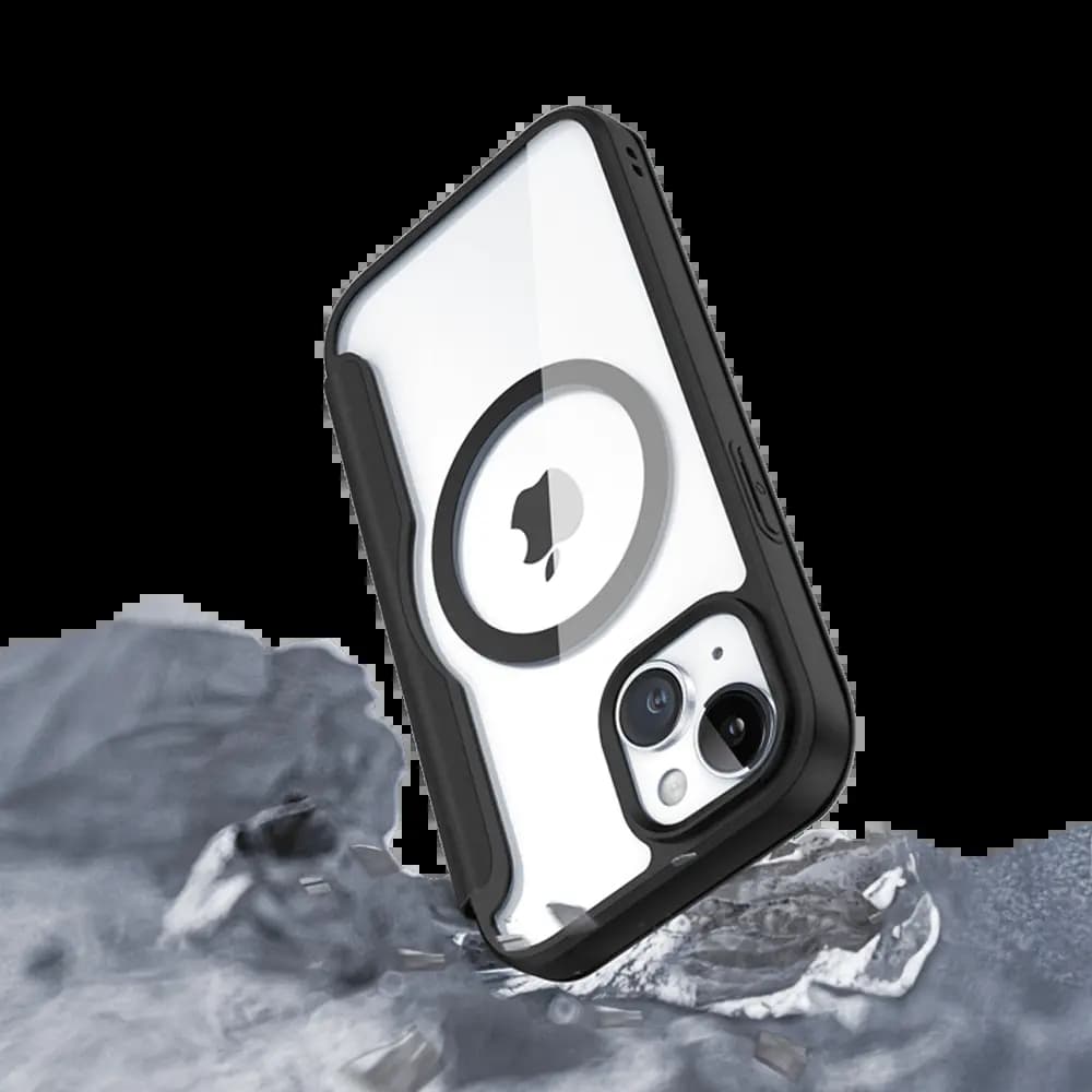 Housse folio MagSafe iPhone 15 Plus – Dux Ducis Skin X Pro Bleu - Vue 4