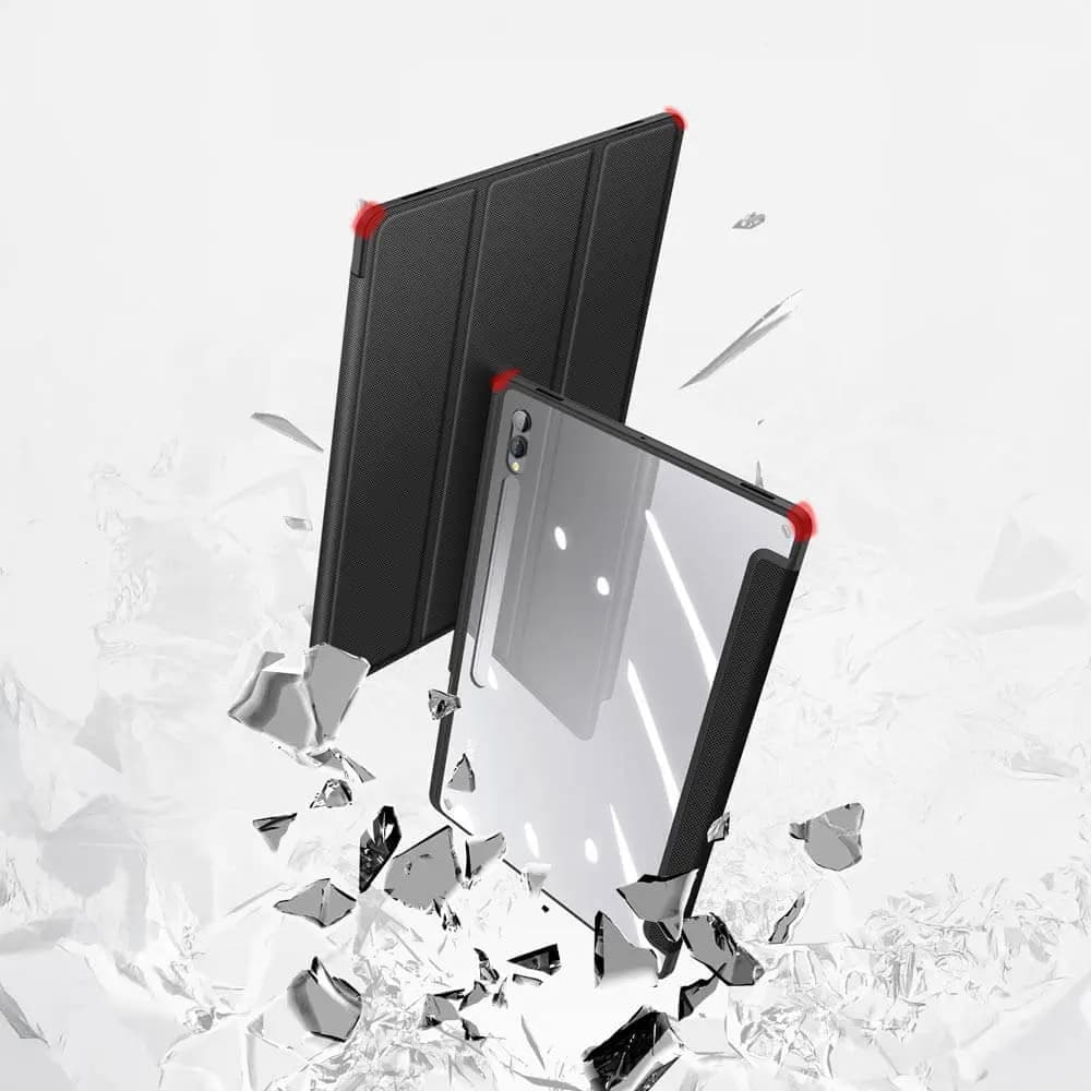 Housse folio Samsung Galaxy Tab S9 Ultra avec dos transparent & porte-stylet - Dux Ducis  Toby Rose - Vue 2