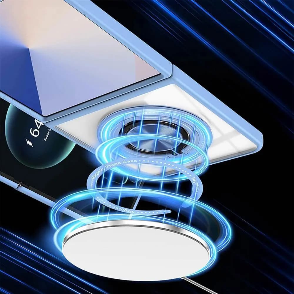 Coque de Protection Magnétique avec Bague 360° Z-FL3 Samsung Galaxy Z Flip 7 5G Bleu - Vue 3