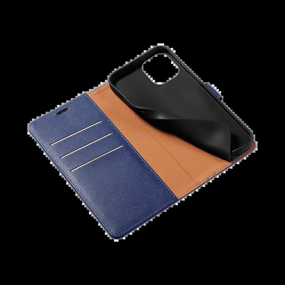 Housse folio anti-RFID iPhone 14 – PROTECT IP011 Bleu Marine - Vue 5