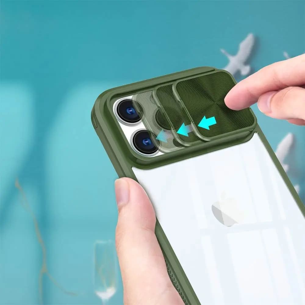 Coque avec cache caméra – iPhone 16 Pro Max – PROTECT IE027 Vert Foncé - Vue 3