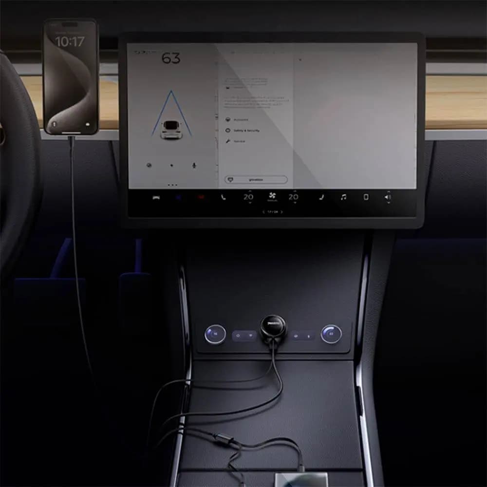 Chargeur Allume-Cigare Yesido 53W (avec Câble Rétractable Lightning + USB-C) Noir - Vue 36