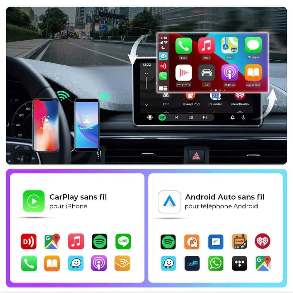 Adaptateur Sans Fil  CarPlay & Android Auto - Vue 3