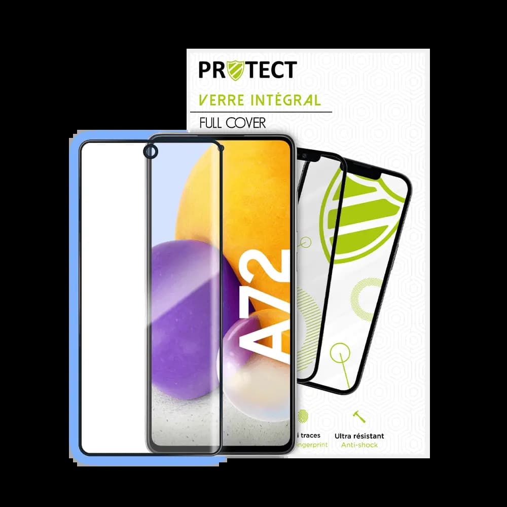 Verre trempé intégral 5D 9H – protection écran compatible Samsung Galaxy A72 – PROTECT Noir - Vue 2