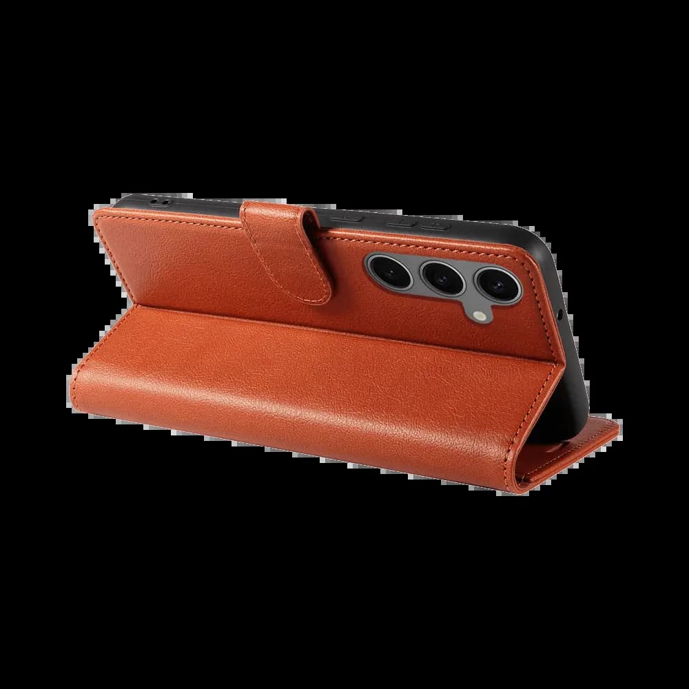 Housse folio anti-RFID Samsung Galaxy S25+ – PROTECT IP011 Marron - Vue 2