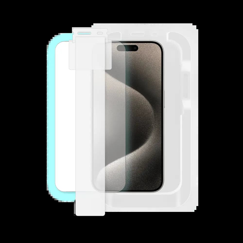 Verre trempé (x2) iPhone 15 Pro - applicateur installation facile - PROTECT - Vue 2