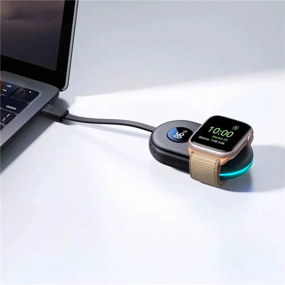 Chargeur montre connectée 2500mAh magnétique avec câble USB-C – Joyroom JR-W09 Noir - Vue 3