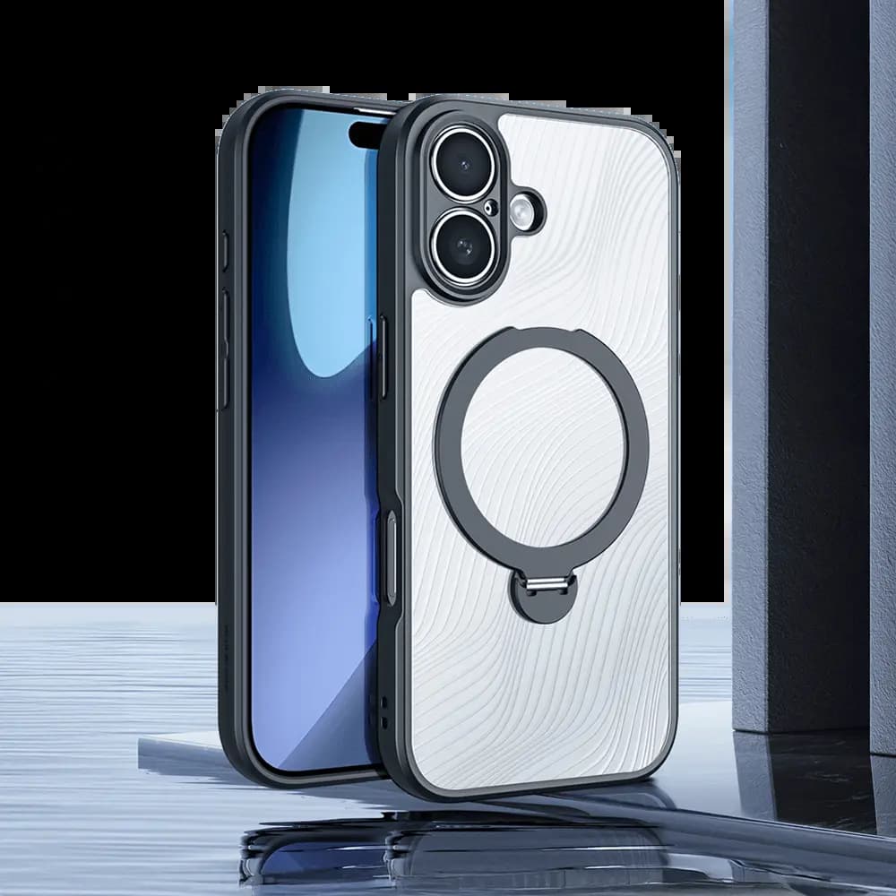 Coque MagSafe avec support – iPhone 17 – Dux Ducis Aimo Mag Noir - Vue 3