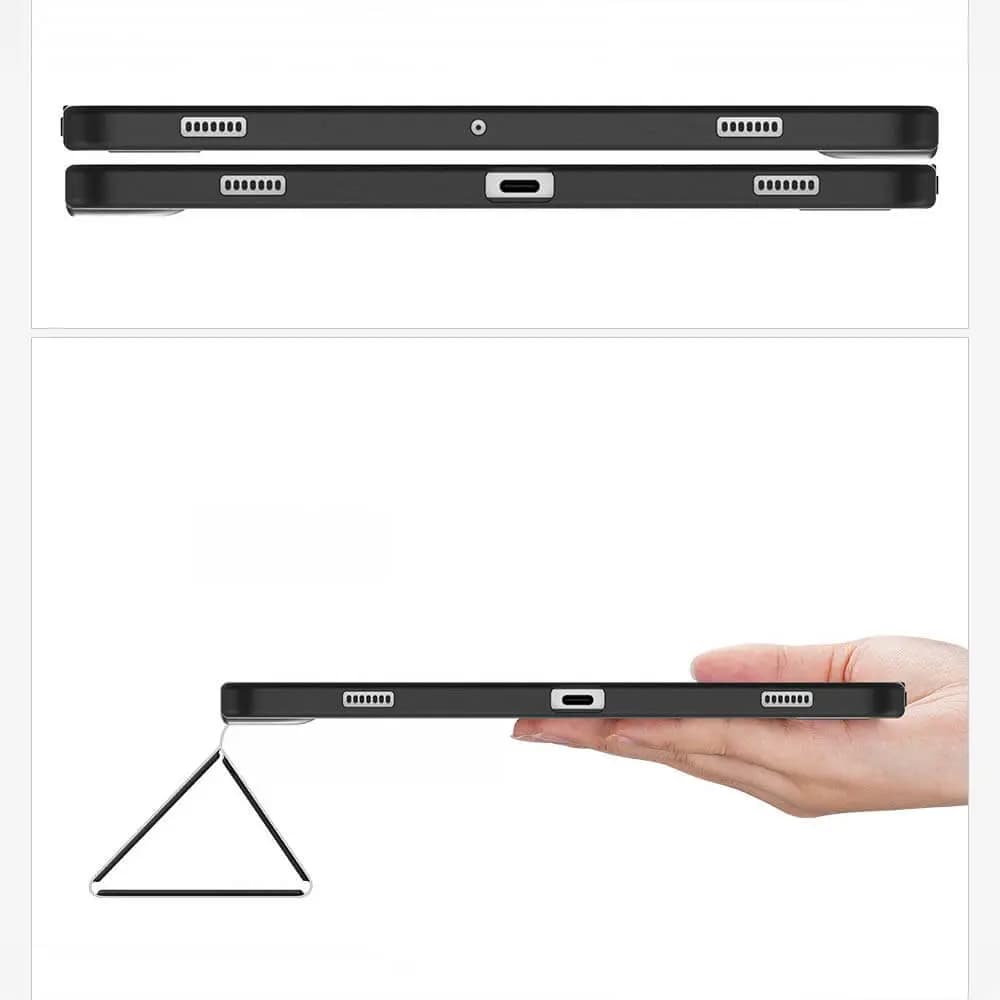 Housse folio Samsung Galaxy Tab S9 FE avec dos transparent & porte-stylet - Dux Ducis Toby Rose - Vue 5