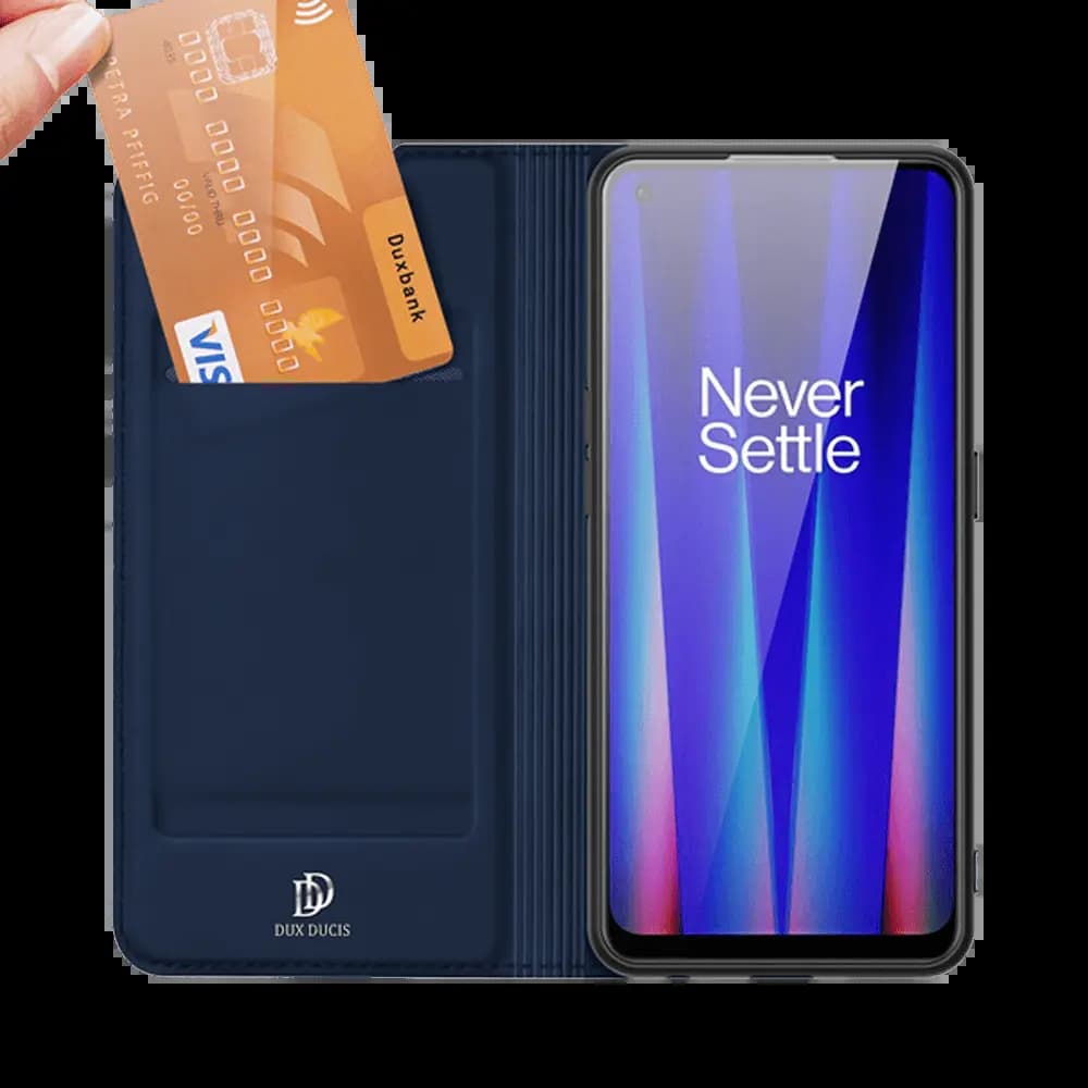 Housse folio OnePlus Nord CE 2 5G porte-carte – Dux Ducis Skin Pro Bleu - Vue 2
