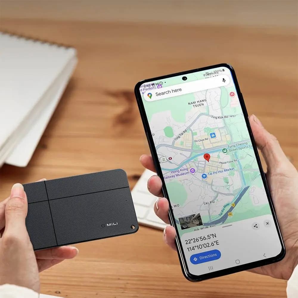 Traceur GPS format carte MILI MiCard Pro pour Android - ultra-fin Noir - Vue 2