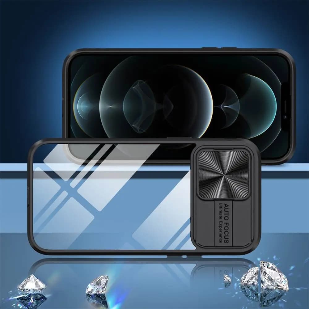 Coque avec cache caméra iPhone 12 Pro – PROTECT IE027 Noir - Vue 2