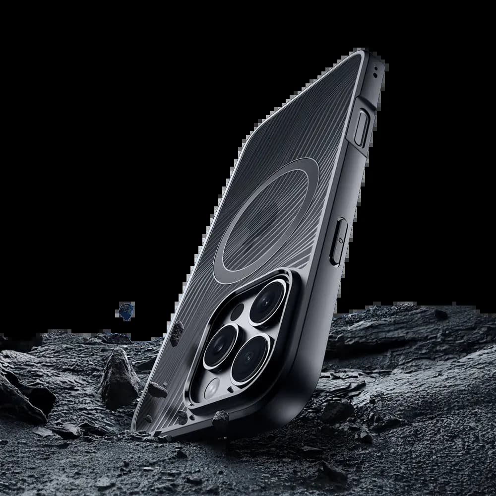 Coque anti-chocs finition mate – iPhone 16 Pro Max – Dux Ducis Aimo Noir - Vue 3