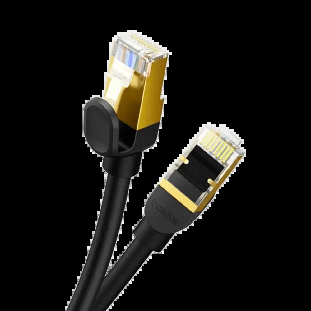 Câble Ethernet RJ45 Baseus Cat 8 40Gbps Mâle vers Mâle (10m) Noir - Vue 2