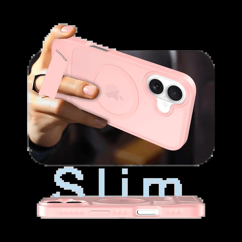 Coque de protection MagSafe avec support – Apple iPhone 17 – PROTECT IF014 Rose - Vue 2