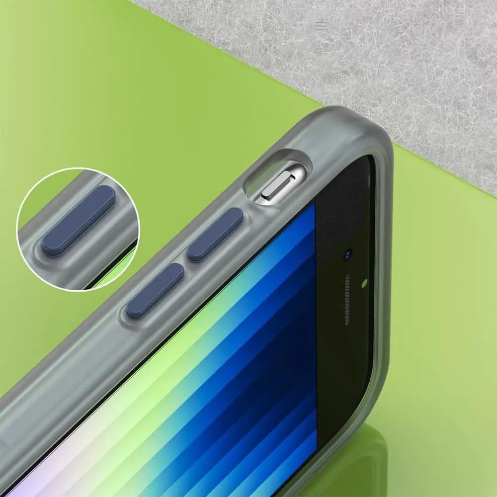 Coque MagSafe bi-matière – compatible iPhone 7 / 8 / SE (2nd & 3e Gen) – PROTECT MF-006 Bleu Marine - Vue 3