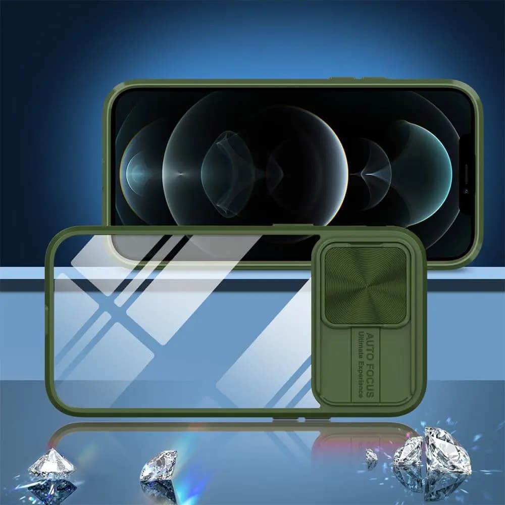 Coque avec cache caméra iPhone 12 Pro Max – PROTECT IE027 Vert Foncé - Vue 2