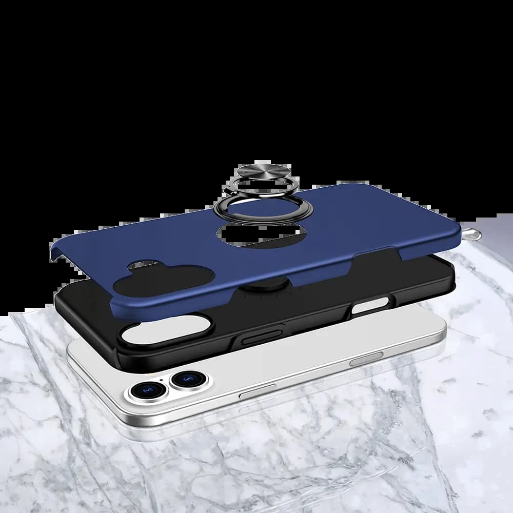 Coque de protection iPhone 16 Plus avec anneau rotatif – PROTECT IE013 Bleu - Vue 2