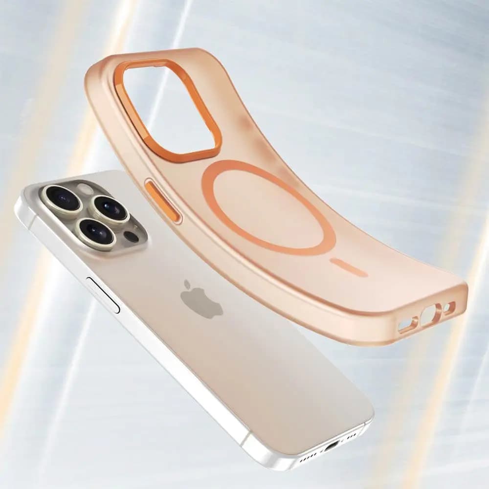 Coque MagSafe bi-matière – iPhone 16 Pro Max – PROTECT MF-006 Orange - Vue 2