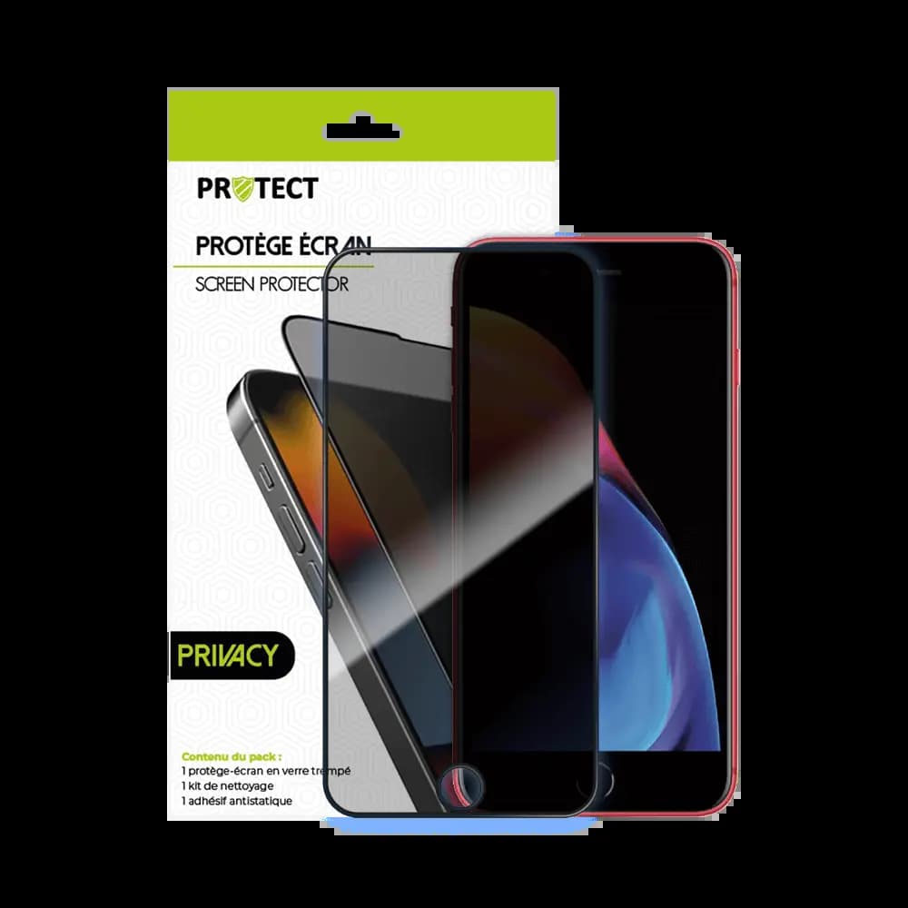 Verre trempé anti-espions 9H – compatible Apple iPhone 6 Plus / 6S Plus / 7 Plus / 8 Plus – PROTECT Transparent - Vue 2