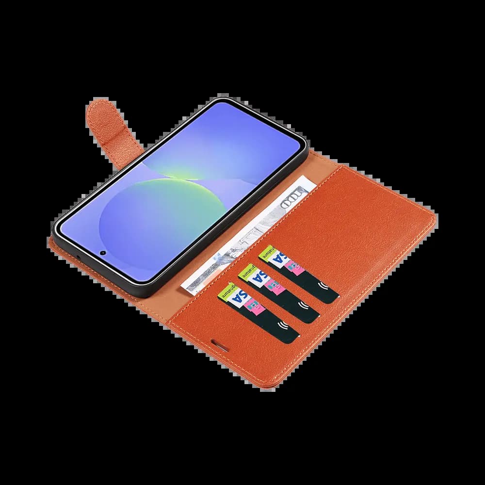 Housse folio anti-RFID Samsung Galaxy A37 5G – PROTECT IP011 Marron - Vue 4