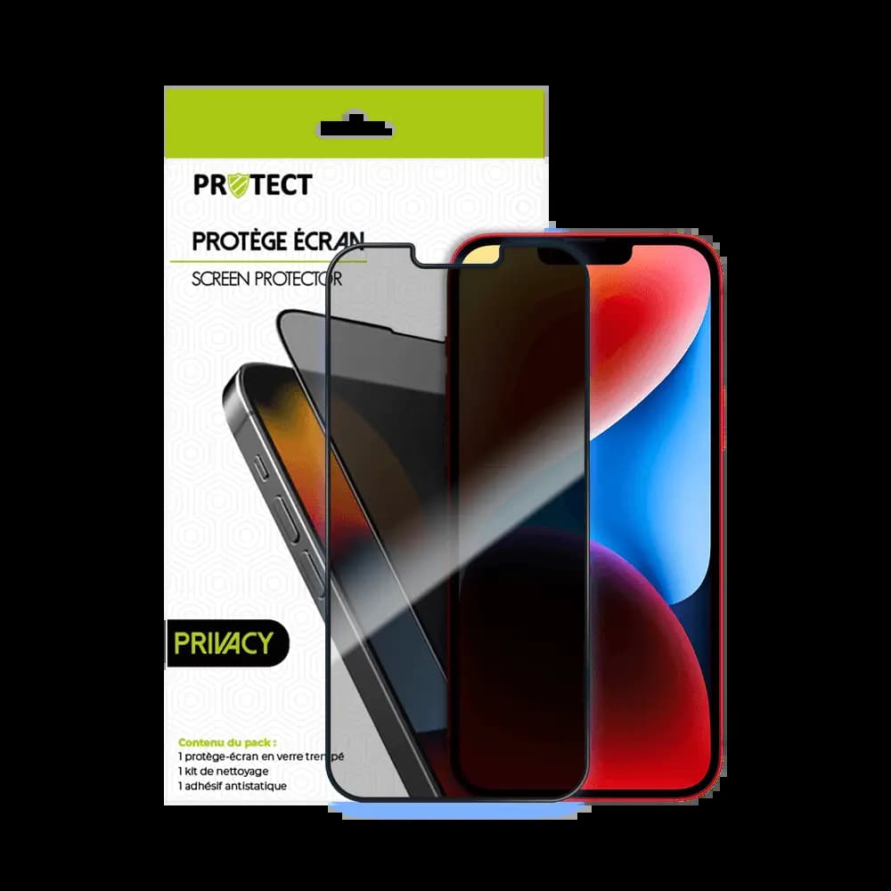 Verre trempé anti-espions 9H – compatible Apple iPhone 13 Pro Max / 14 Plus – PROTECT Transparent - Vue 2
