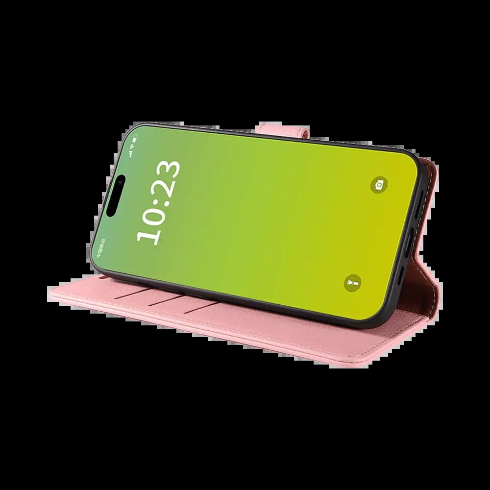 Housse folio anti-RFID iPhone 15 Plus – PROTECT IP011 Rose - Vue 5